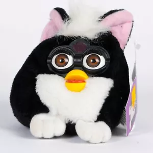 Tiger Electronics plush original 1999 Furby beanie Buddies - white/black - Picture 1 of 3