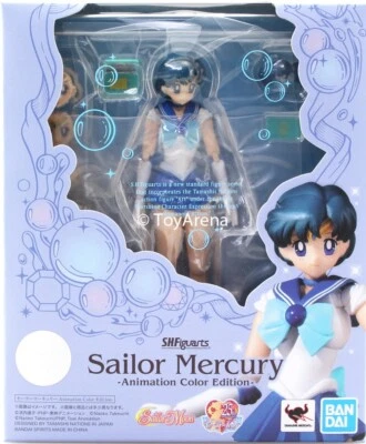 S.H. Figuarts Sailor Mercury Animation Color Edition Sailor Moon Action Figure - Image 1 of 4