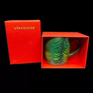 Starbucks 2014 Demitasse Christmas Green Trees Forest 3 oz Espresso Mug In Box - Picture 1 of 11