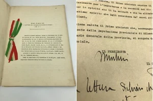 Autogramm BENITO MUSSOLINI (†1945)-Originaldokument 1926-Duce-AH-Faksimile - Picture 1 of 11