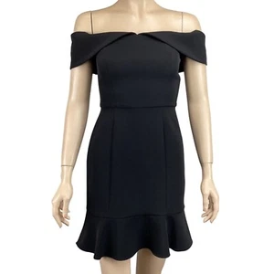 Gianni Bini NWT Black Off-Shoulder Cocktail Dress Size 0 Party - Picture 1 of 11