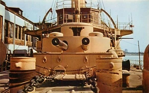 Cartolina trasporto nave da battaglia USS Olympia cannoni esterni 1973 - Foto 1 di 2