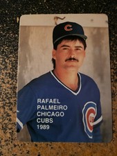 Rafael Palmeiro Cubs 1989 Broder Action Superstars RARE UNLICENSED CARD #10