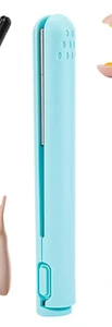 USB-C Mini Professional Hair Straightener, Blue - Picture 1 of 3