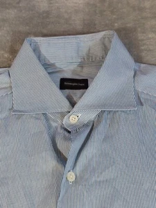 Ermenegildo Zegna Shirt Men's XL Stiped Long Sleeve Dress Button-Up Designer - Picture 1 of 9