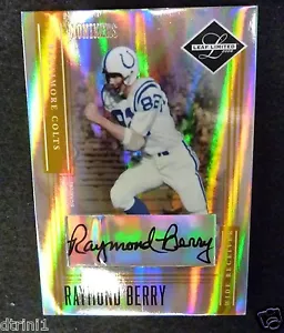 2006 Leaf Limited Monikers Raymond Berry Auto #/82 Jersey Number Autograph HOF - Bild 1 von 3