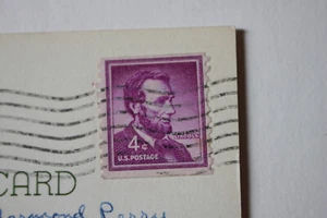 Estampilla de 4 centavos púrpura rara de Abraham Lincoln - Imagen 1 de 3