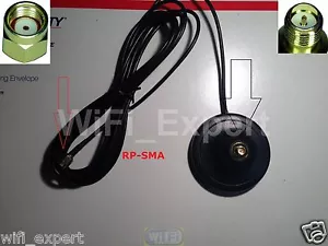 WiFi Antenna Magnetic Base RP-SMA 10 Foot Extension Cable ships from USA - Picture 1 of 2