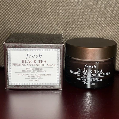 Mascarilla reafirmante para pasar la noche de té negro fresco 1 fl oz nueva en caja Foto 1 de 4