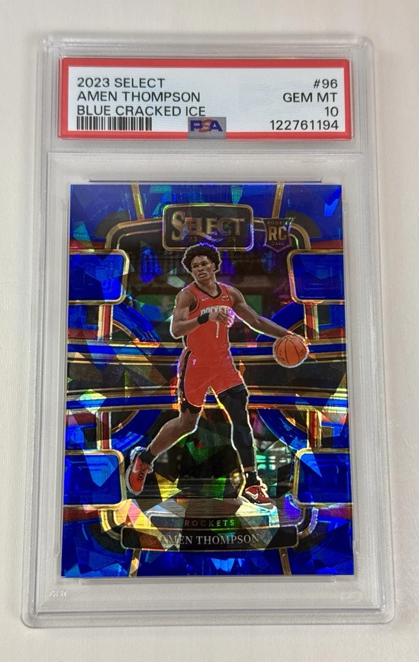 2023 帕尼尼精选 - Amen Thompson Concourse 蓝色破冰 (RC) #96 PSA 10 — 第 1/3 张图片