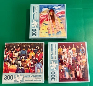 3 Bits & Pieces 300 Pc Jigsaw Puzzles Indigenous People Indians Daniel Ramirez - Picture 1 of 10