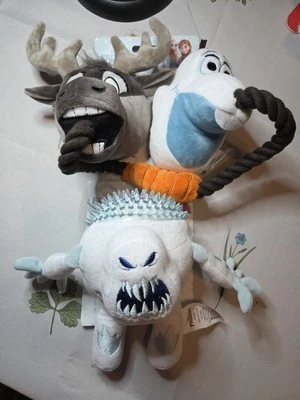Disney Frozen 2 Dog Toys Sven & Olaf Rope Toy and the Snow Monster (2)