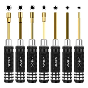 RC Tools Kit 7PCS Hex Nut Screwdriver Set with 5.0/4.5/4.0/3.5/3.0/2.5/2.0 Bo... - Picture 1 of 7