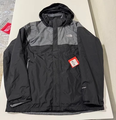 The North Face Men's XXL Jacket with Hood Black/Grey - Image 1 of 4