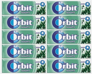 30 chicles WRIGLEY'S ORBIT SABOR EUCALIPTO SIN AZÚCAR 14 g 0,49 oz - Imagen 1 de 6