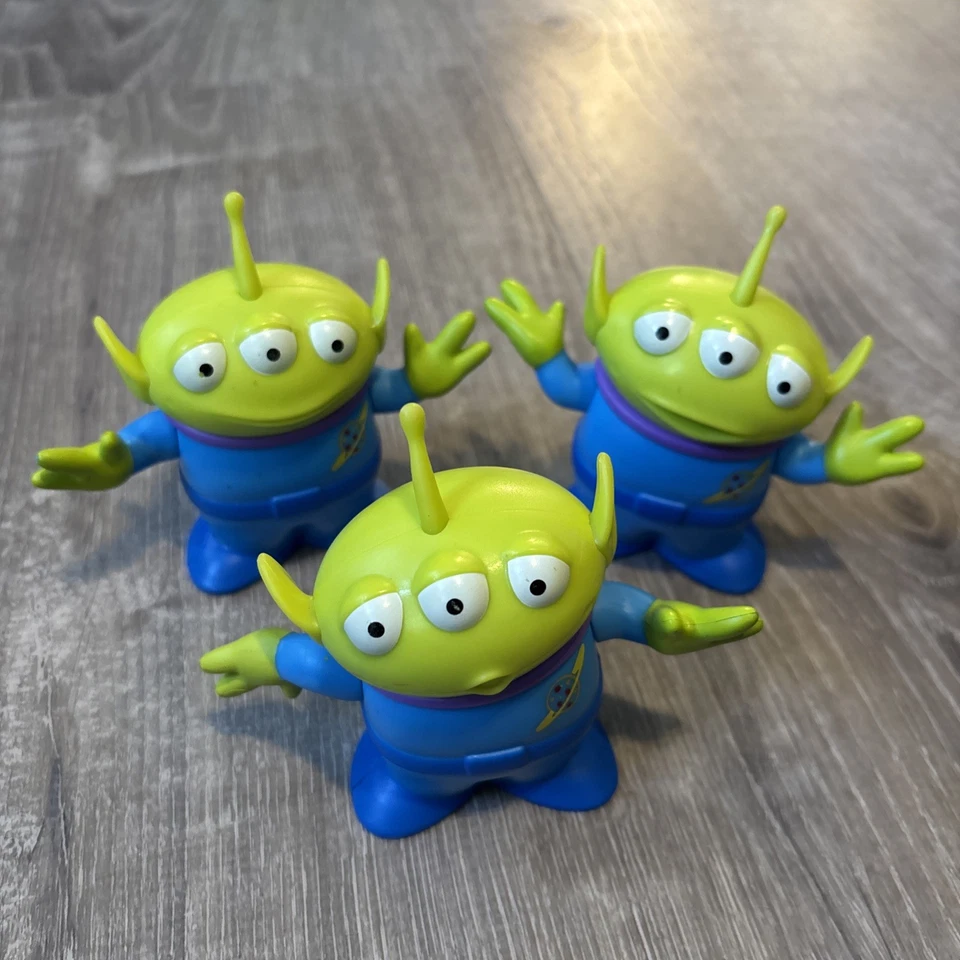 Disney Pixar Toy Story Green Space Alien Mattel Figuras Paquete de 3 RARO Foto 1 de 4
