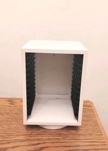 White Target Swivel Rotating CD Storage Rack Cube Photo Holder 13 CDs Y2K - Picture 1 of 3