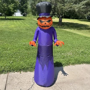 5ft Airblown Inflatable Halloween Pumpkin Reaper Home Accents Holiday Blow Up - Picture 1 of 13