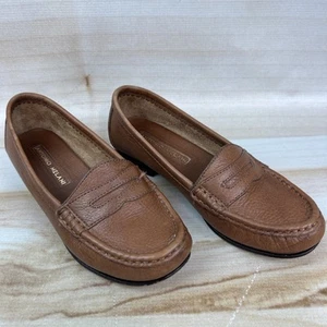 Antonio Melani Zapatos Mujer’s 6M Cuero Marrón Mocasines Sin Cordones Informales - Imagen 1 de 11