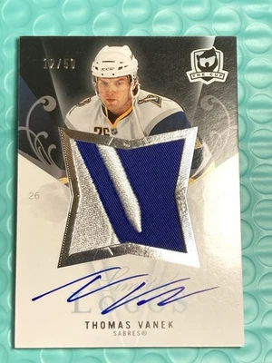 2007-08 Upper Deck The Cup Limited logos Patch Autograph Thomas Vanek  /50 sabre - Image 1 of 2