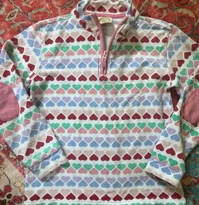 The Beaufort Bonnet Company Hayward Half Zip with Heart Sweatshirt Size 10 - Picture 1 of 5