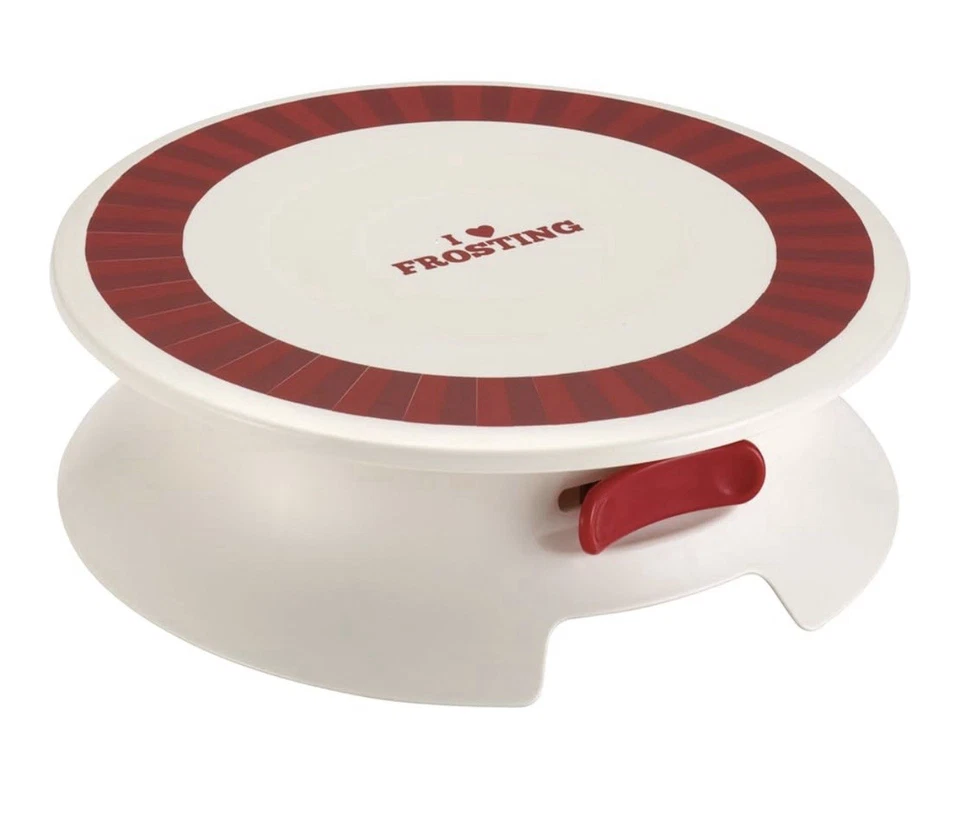 12” inch Cake Boss Plastic Cake Decorating Turntable with “I ❤️ Frosting” Decal - Image 1 of 3