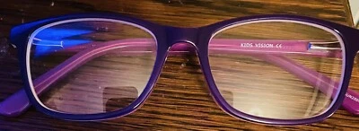 ☀ Monture/ Lunette de Vue Rectangle Violet et Rose Foncé pour Enfants Excellente - Photo 1/4