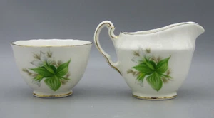 Royal Adderley "Trillium" Creamer & Sugar Bowl Fine Bone China Made in England - Picture 1 of 6