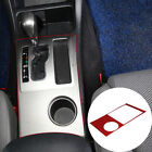 Red Carbon Fiber Center Console Shifter Trim Sticker For T-oyota T-acoma 2011-15