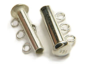 925er Silber - Schiebeverschluss. 21x11mm. - Picture 1 of 1