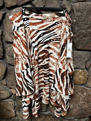 Falda midi asimétrica calvin klein ajustada y acampanada TALLA PLUS 24W NUEVA CON ETIQUETAS $119 W2DNZ339 Foto 1 de 4