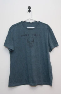 John Varvatos T-shirt Size 2X Born Free Skull Thin Burnout Blue - Picture 1 of 12