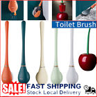 Silicone Toilet Brush Soft Rub Clean with Holder Wall-Mounted Cleaning Brush
