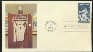 2046 Babe Ruth 1983 Primer Día Cubierta Ruth's Locker Cachet sin dirección - Imagen 1 de 1