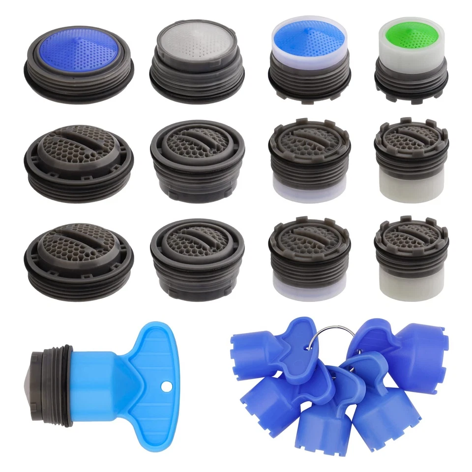 HYGIE RINSE 12 Pcs Faucet Aerator, Cache Aerators Removal Tool, Cache Aerators Replacement