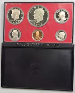 ☆1 Satz aus Lot☆ 1978 US Mint Proof 6-Coin Set mit Box - Bild 1 von 2