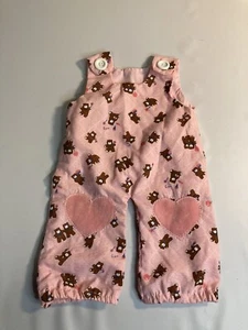 Galoob Baby Talk Doll Jumper ONLY Original Coveralls Teddy Bear Print 1985 - Picture 1 of 2
