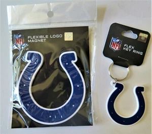 INDIANAPOLIS COLTS FLEXIBLE MAGNET AND KEY RING FROM WINCRAFT (ONE EACH) - Picture 1 of 2
