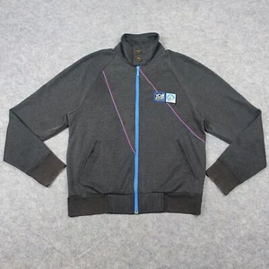 VINTAGE Volcom Jacket Mens Medium Grey Track Full Zip Skater Grunge Punk 90s Y2K - Picture 1 of 16