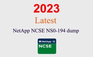 NetApp Certified Support Engineer NS0-194 dump GUARANTEED (1 month update) - Picture 1 of 1