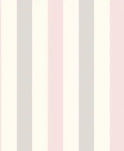  EUR 2,81/qm / Tapete GranDeco New Aurora NA 4104 Vliestapete Streifen Weiß Rosa - Bild 1 von 2
