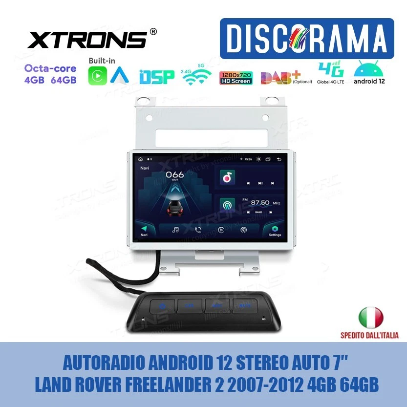 AUTORADIO ANDROID 12 STEREO AUTO 7″ LAND ROVER FREELANDER 2 2007-2012 4GB 64GB - Immagine 1 di 4
