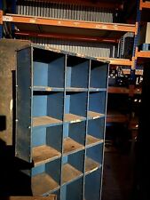 Vintage Metal Industrial Heavy Duty Pigeon Hole Cabinet