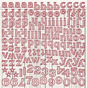 Jenni Bowlin, Alphabet Stickers, Cardstock Alpha Stickers, Red Trim, Lower Case - Picture 1 of 1