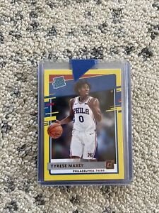 2020-21 Panini Donruss - Rated Rookies Yellow Flood #211 Tyrese Maxey (RC)