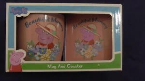 Peppa Pig Beautiful Mummy Coffee Mug And Coaster Brand New In Box - Picture 1 of 6