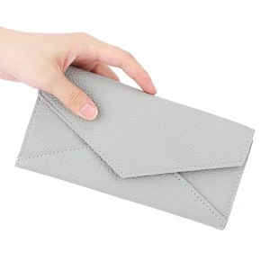 Wallet Female Student Wallet Fashion Lychee Pattern Buckle Wallet Card - Picture 1 of 10