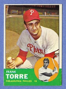 1963 Topps Baseball #161 Frank Torre Philadelphia Phillies EX/EX++ - Picture 1 of 2