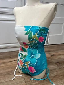 Carmen Marc Valvo Einteiler Badeanzug Multi Bandeau Kordelzug US 6 UVP $ 146 - Bild 1 von 11