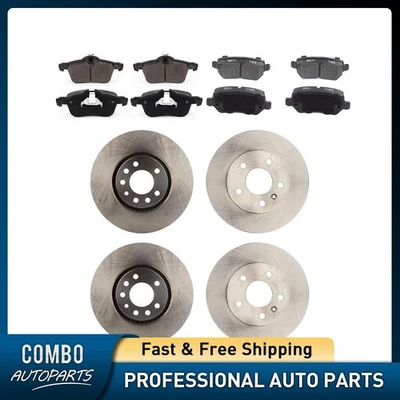 Kit de rotores de freno de disco delanteros traseros y pastillas de freno de cerámica para Chevrolet Astra Foto 1 de 4